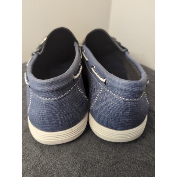 Tahari mens preppy Hunley dressy nautical blue loafers 13 - Picture 4 of 10
